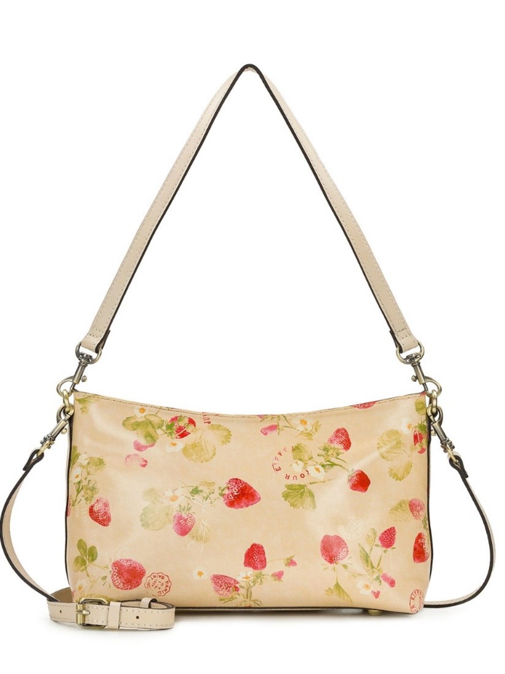 Patricia Nash Parisian Strawberry Crossbody Bag Floral Fruit Print NWT